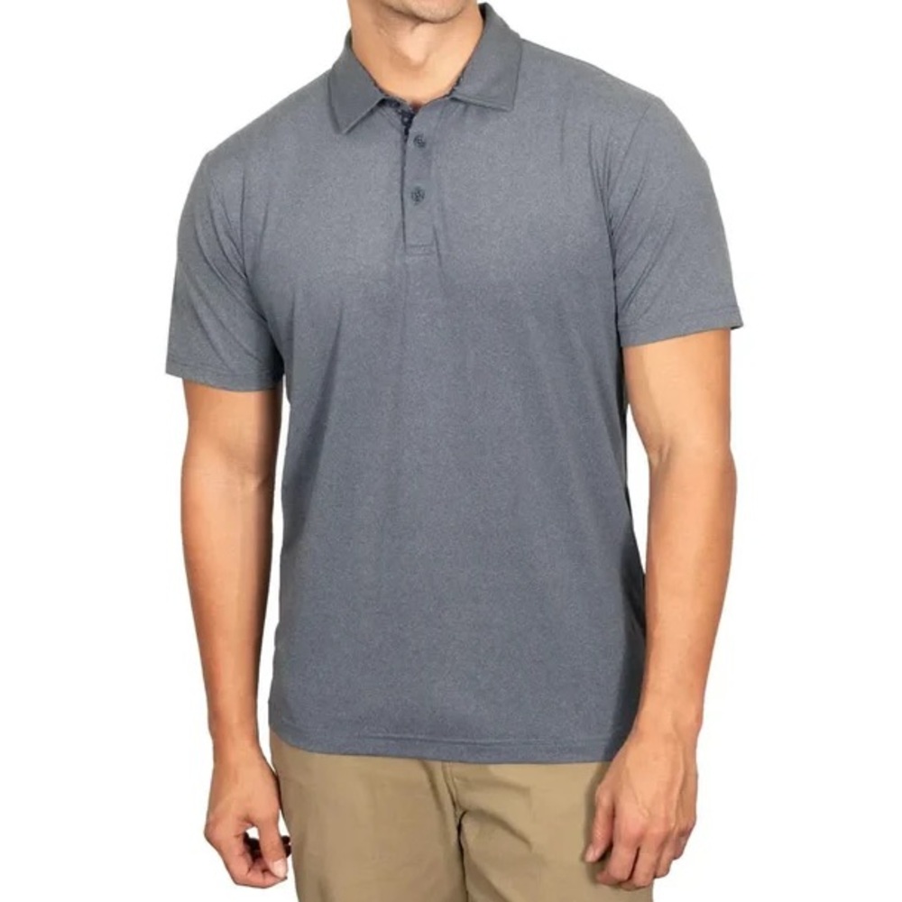 Swannies Golf Men's Navy Heather James H Polo, Large- NWT